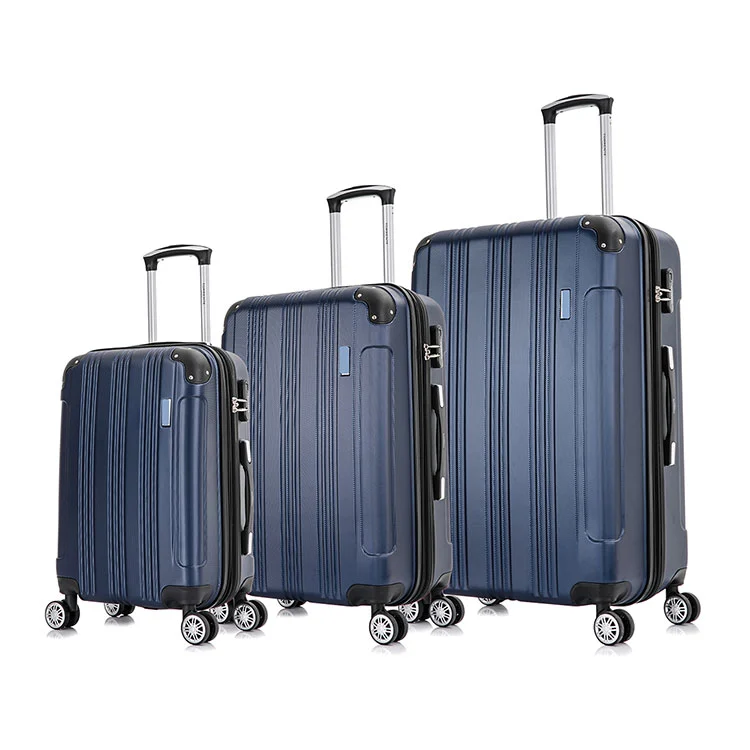 Gesegmenteerde gestreepte ABS-bagage